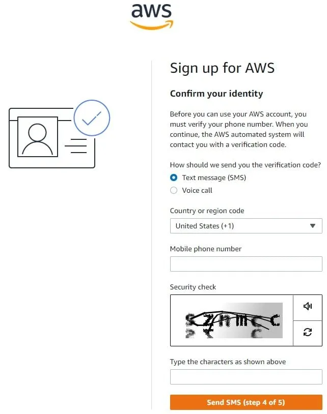 AWS Console Contact Information