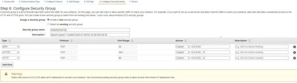 AWS EC2 Security Group